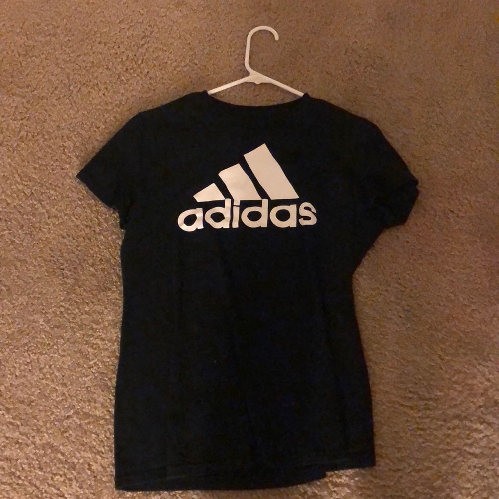 Black and white adidas t-shirt